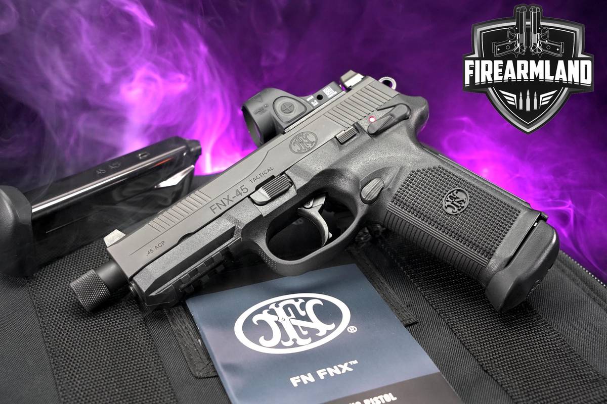LIKE-NEW FN America FNX-45 Tactical 45ACP Threaded +2 MAGS & TRIJICON SRO