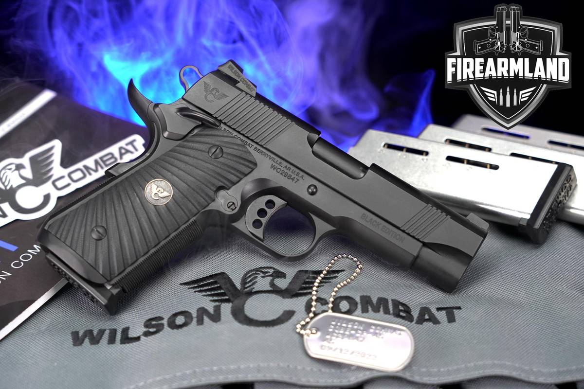 Wilson Combat CQB Elite Compact Black Edition 1911 4" WC +6 MAGS & OG CASE