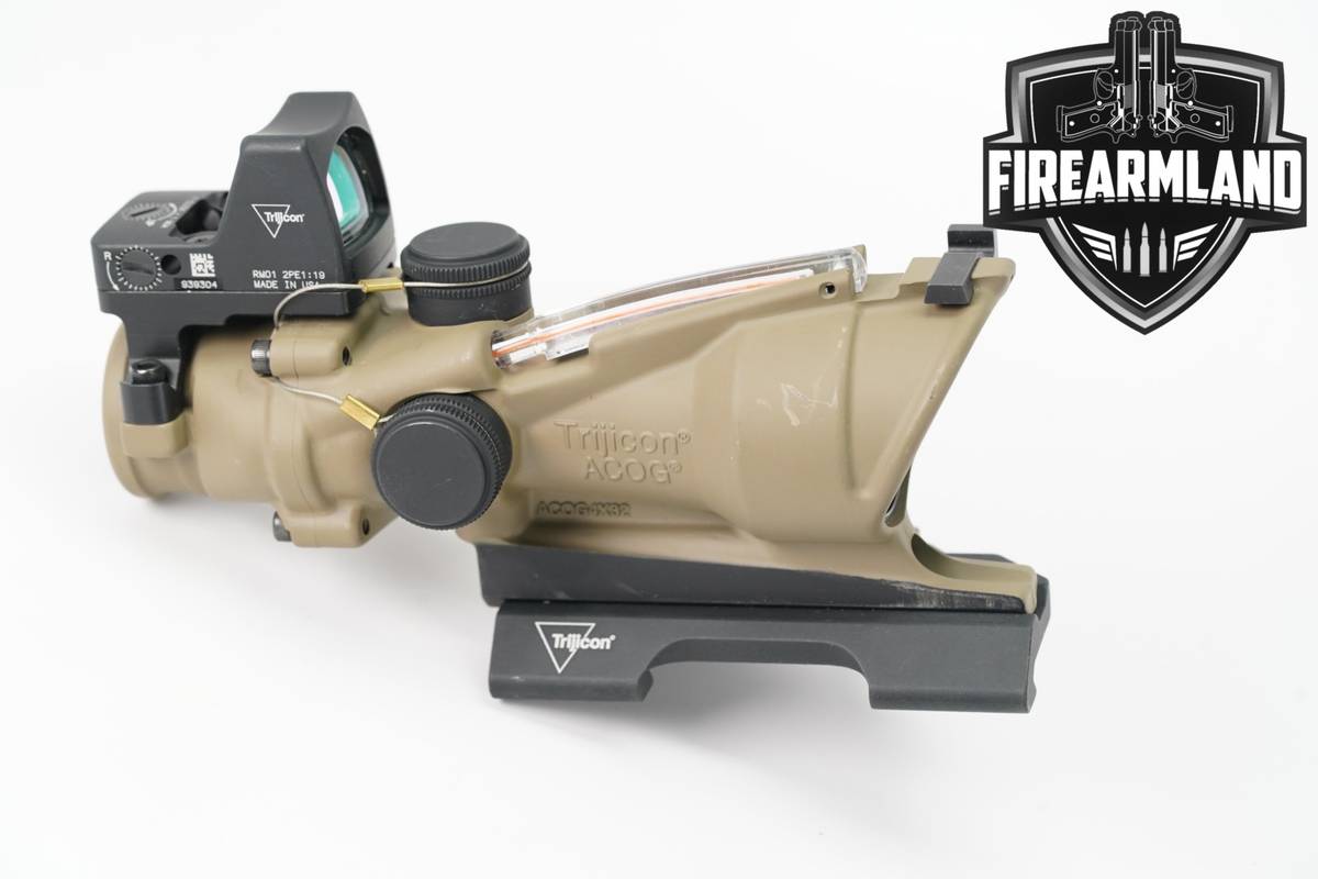 Trijicon ACOG 4x32 & RMR Type 2 Combo Dual Illuminated Red Crosshair Scope