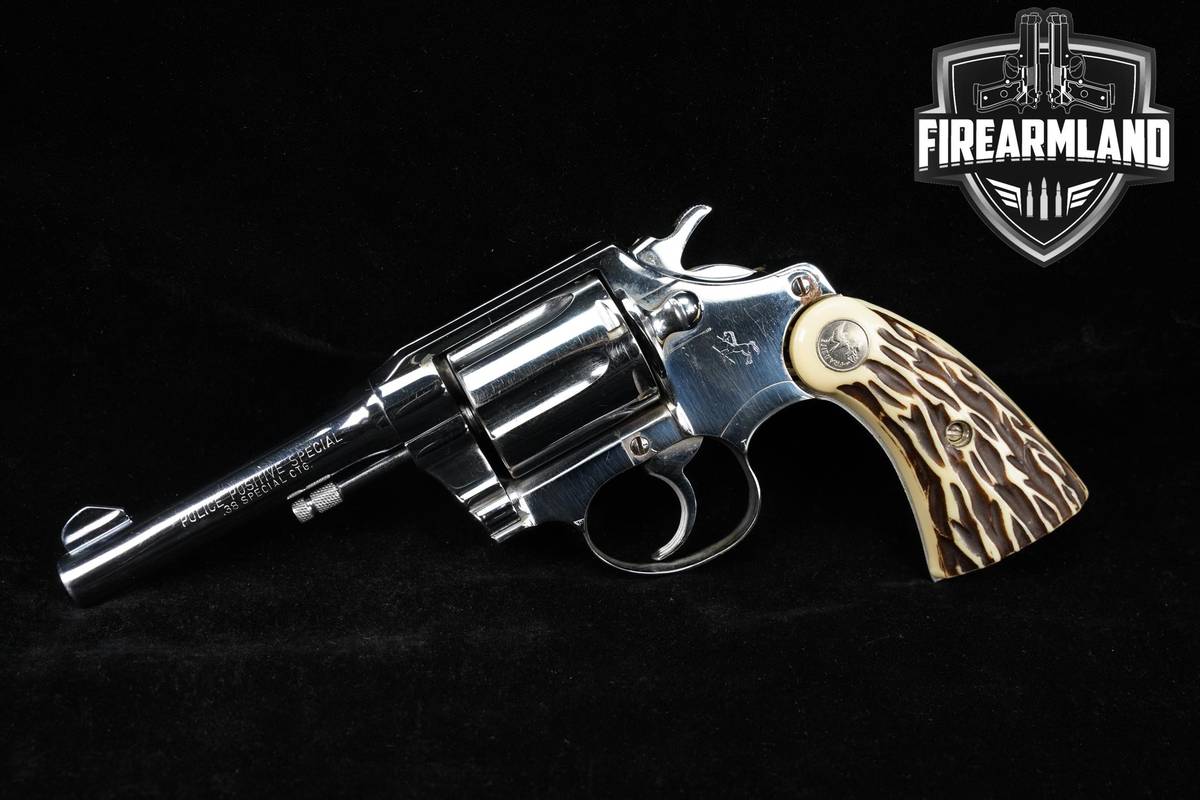 1953 Colt Police Positive Special 38SPL 4" Bright Nickel