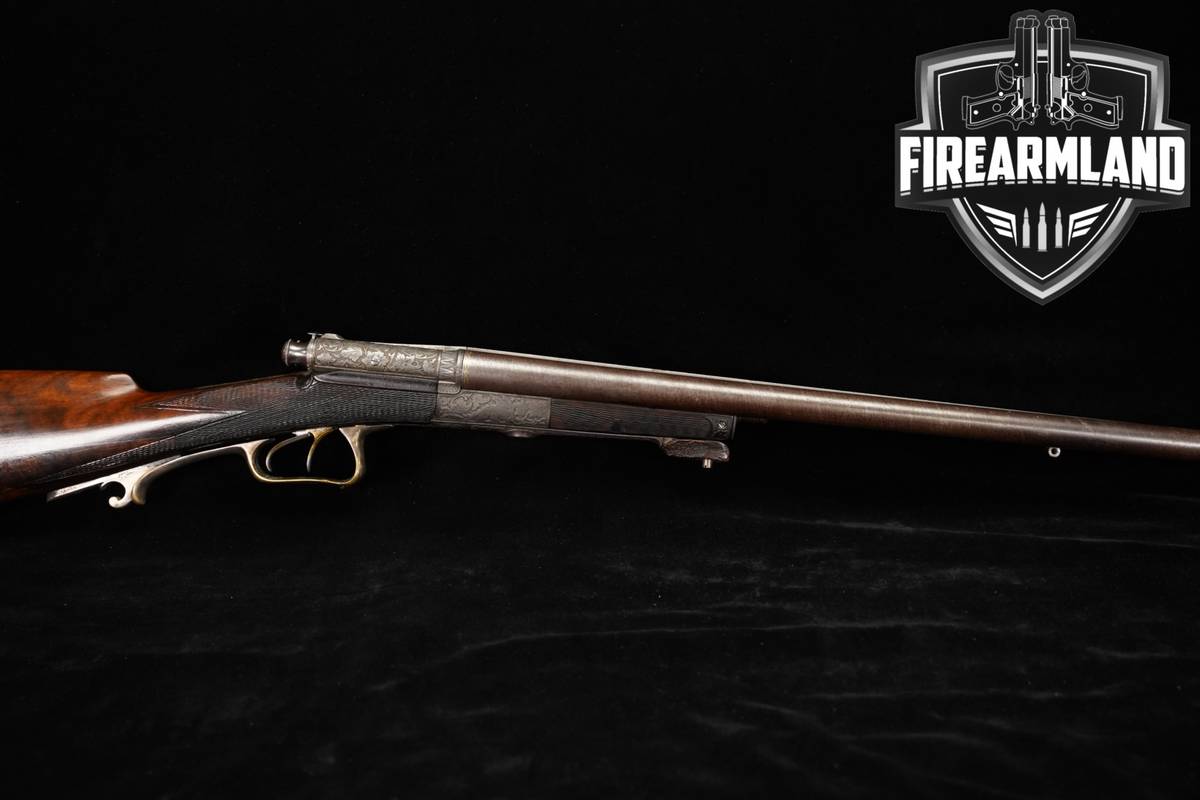 J Goehler 16-Gauge Lefaucheux Underlever Damascus BERLIN DRACHENMOTIVE