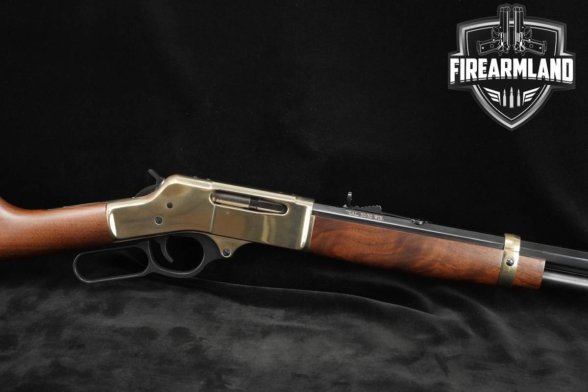 Henry Brass Lever Action 30-30 20" Brass/Blued Henry Brass-Lever-Action