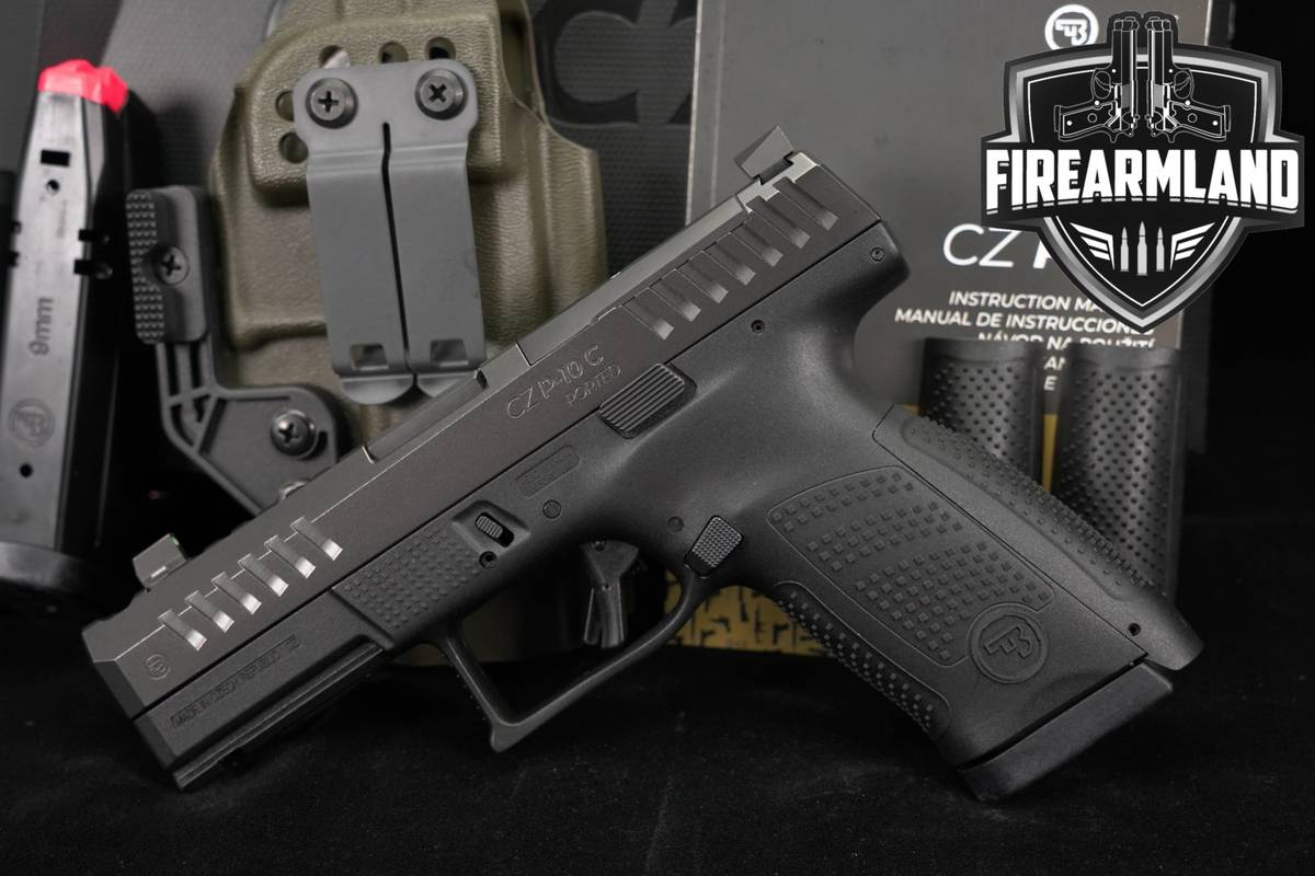 CZ P-10 C Ported Optics-Ready 9mm 4.02" P10 +2 MAGS, ORIG CASE & HOLSTER