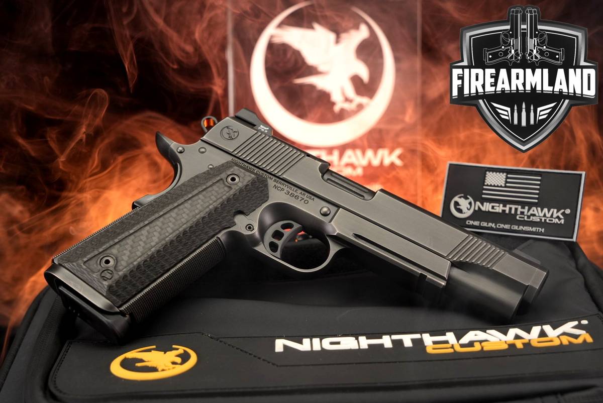 Nighthawk Custom Predator 45 ACP 1911 5" Smoked Nitride +2 MAGS & ORIG CASE