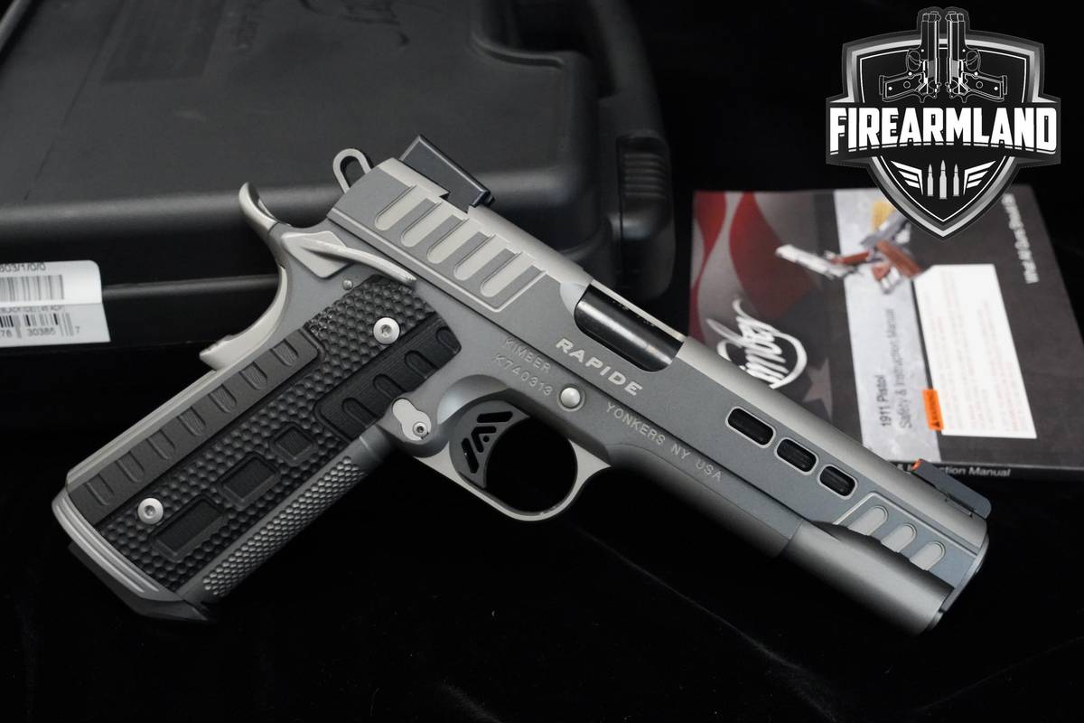 Kimber Rapide Black Ice 45 ACP 1911 5" Silver Kimber-Rapide +ORIG CASE
