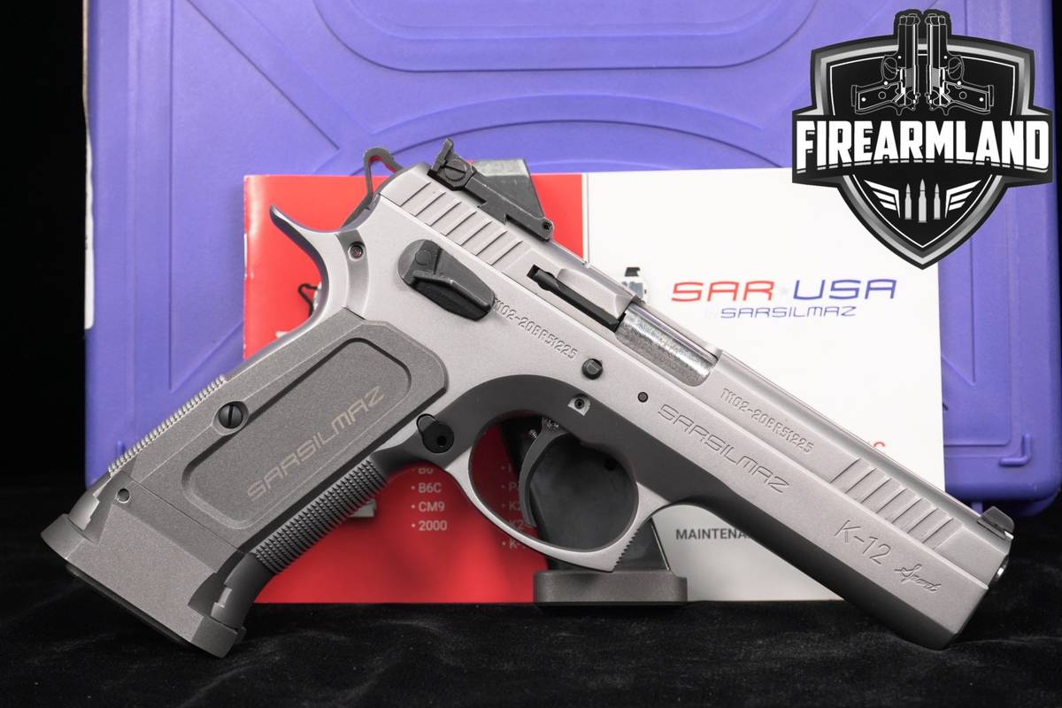 Sarsilmaz SAR K-12 Sport Stainless 9mm 4.7" K12 +2 MAGS, ORIG CASE