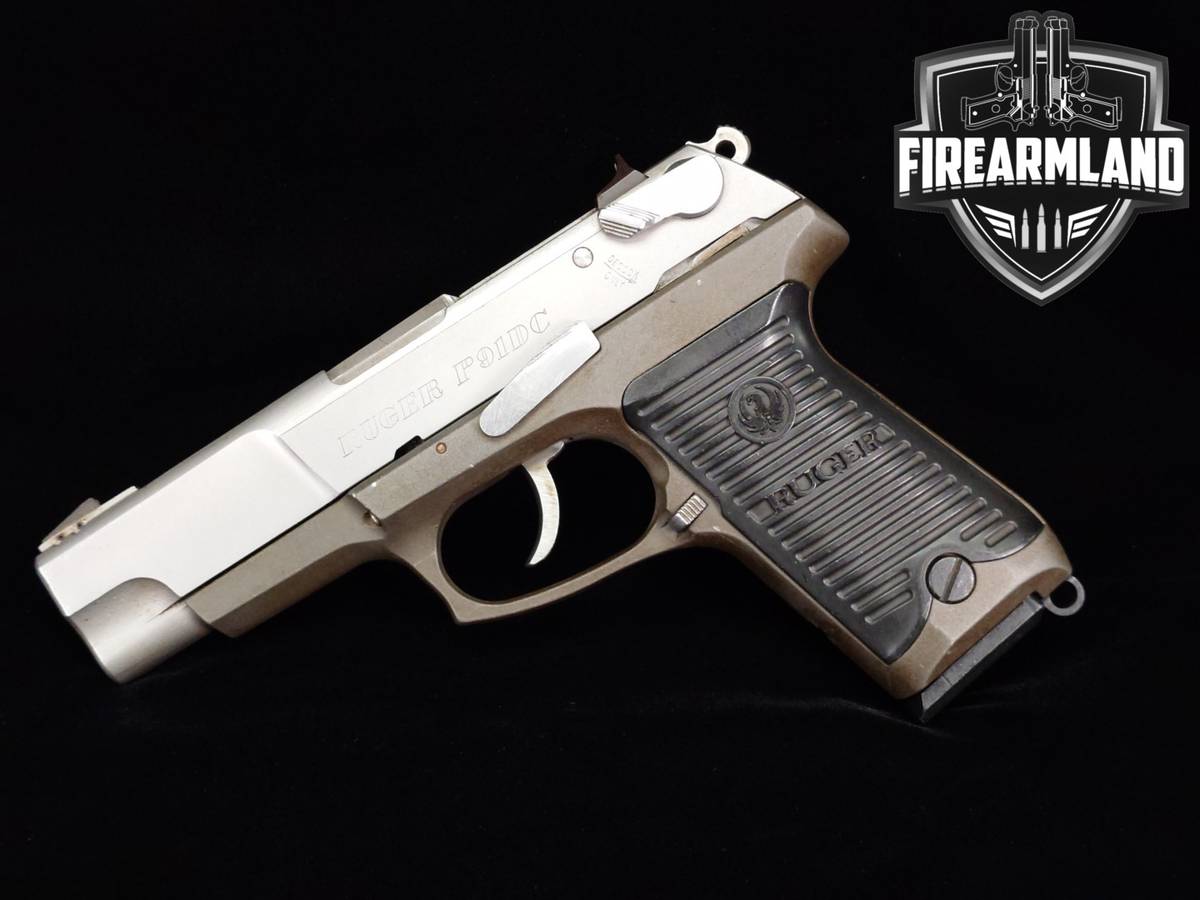 1993 Ruger P91DC 40S&W 4.5" Two-Tone Stainless + HOLSTER