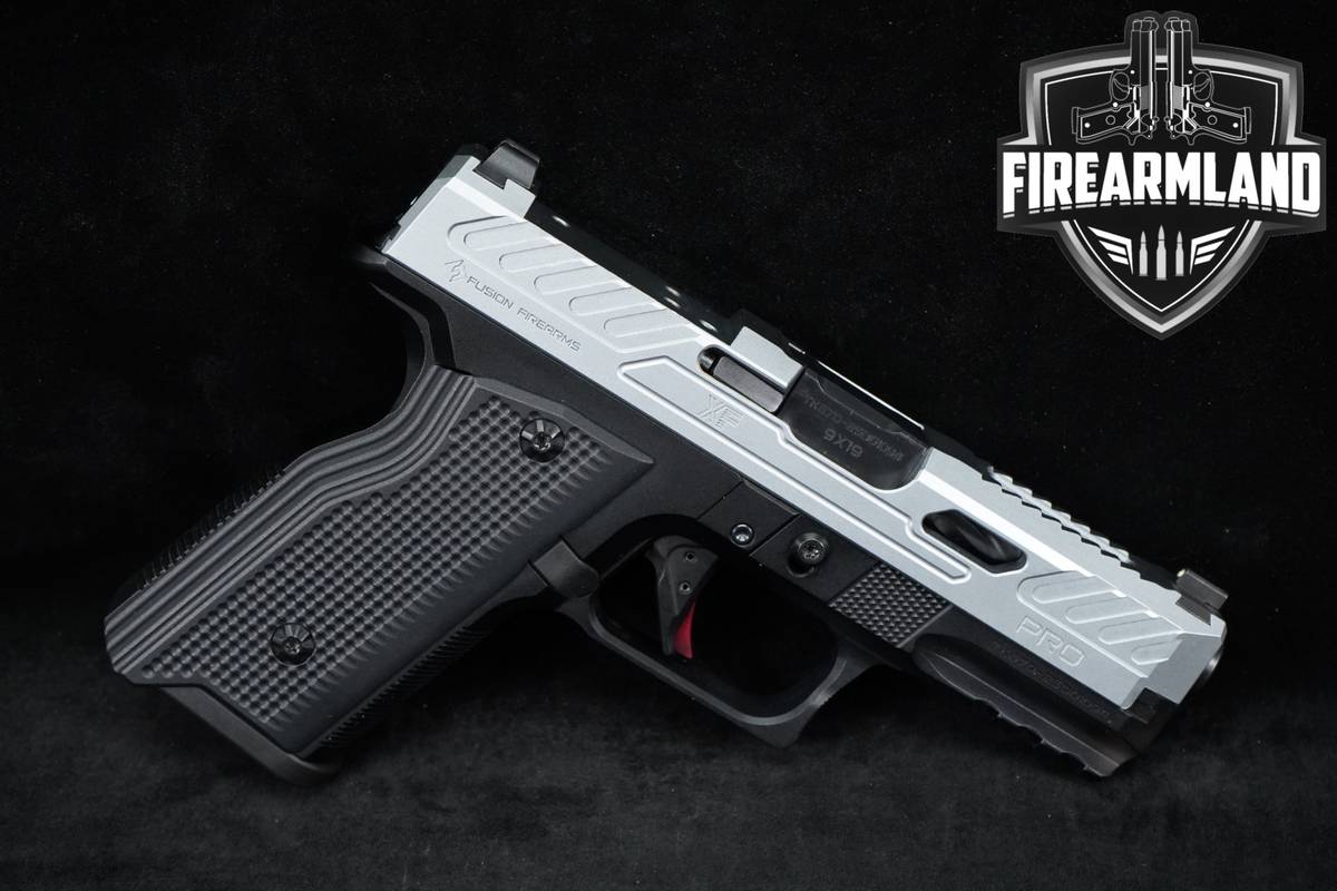 Fusion Firearms XF PRO 9mm 4" Two-Tone Chrome & Black +3 MAGS & ORIG BOX