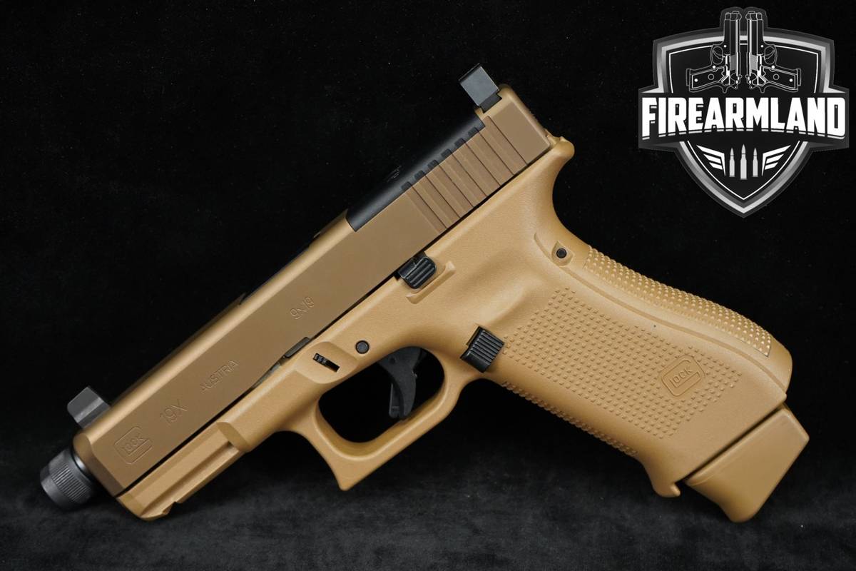 EXCLUSIVE Glock G19X MOS G-19 G19 Threaded Barrel 9mm 4.5" Coyote 2MAGS