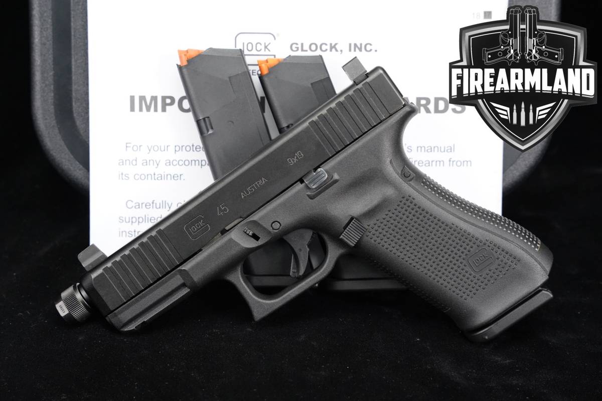 Glock 45 Gen5 G45 Gen 5 9mm 4.5 THREADED +3 MAGS & ORIG CASE