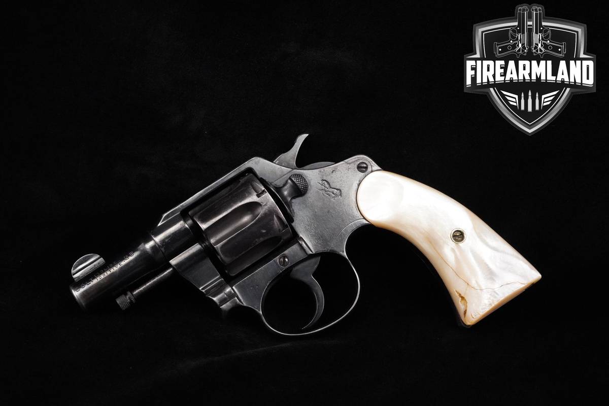 MOTHER-OF-PEARL 1918 Colt Police Positive First Issue 38-S&W 2.5" Blued