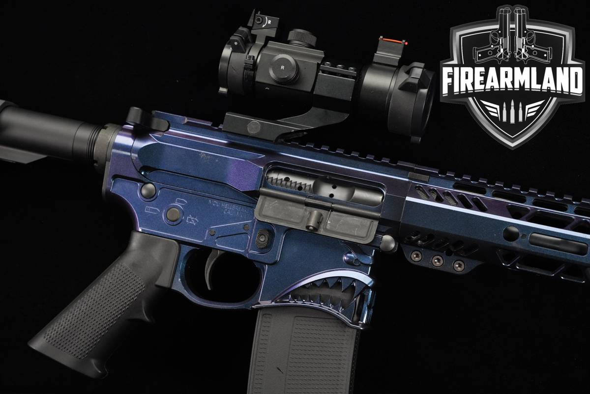 Sharps Bros Hellbreaker 5.56 NATO AR-15 AR15 7.5" BLUE/PURPLE +OSPREY OPTIC