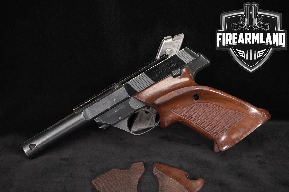 1971 High Standard Olympic Slant-Grip 22 Short 5.5" Blued +2 MAGS, GRIPS
