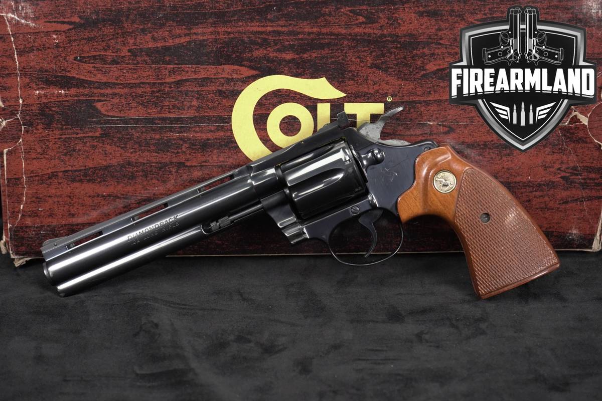 DESIRED! 1981 Colt Diamondback 22LR 6" Blued DA-SA Snake Gun +ORIG BOX