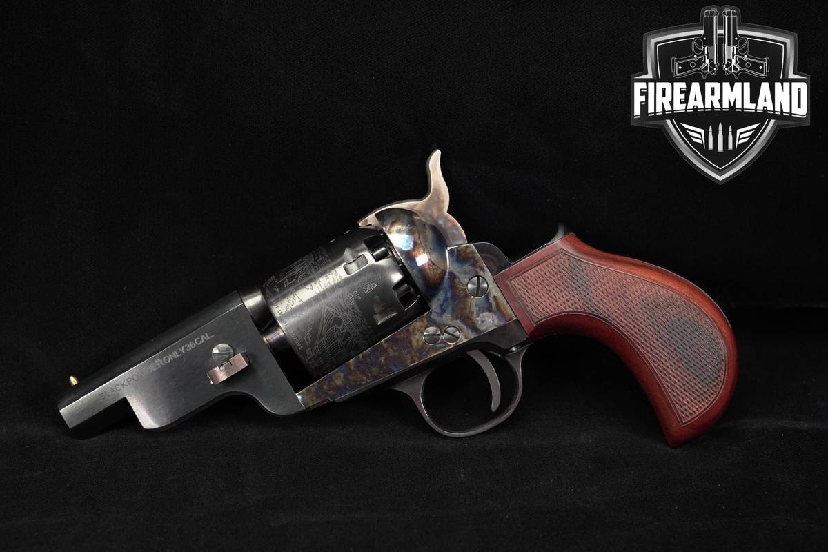 F.lli Pietta 1851 Navy Snub Nose 36 Cal Black Powder 3" Revolver +ORIG BOX