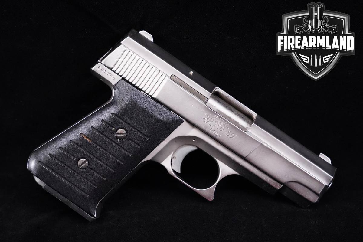 Bryco Arms 59 9mm 4.0" Nickel Mod-59 +2 MAGS & HOLSTER