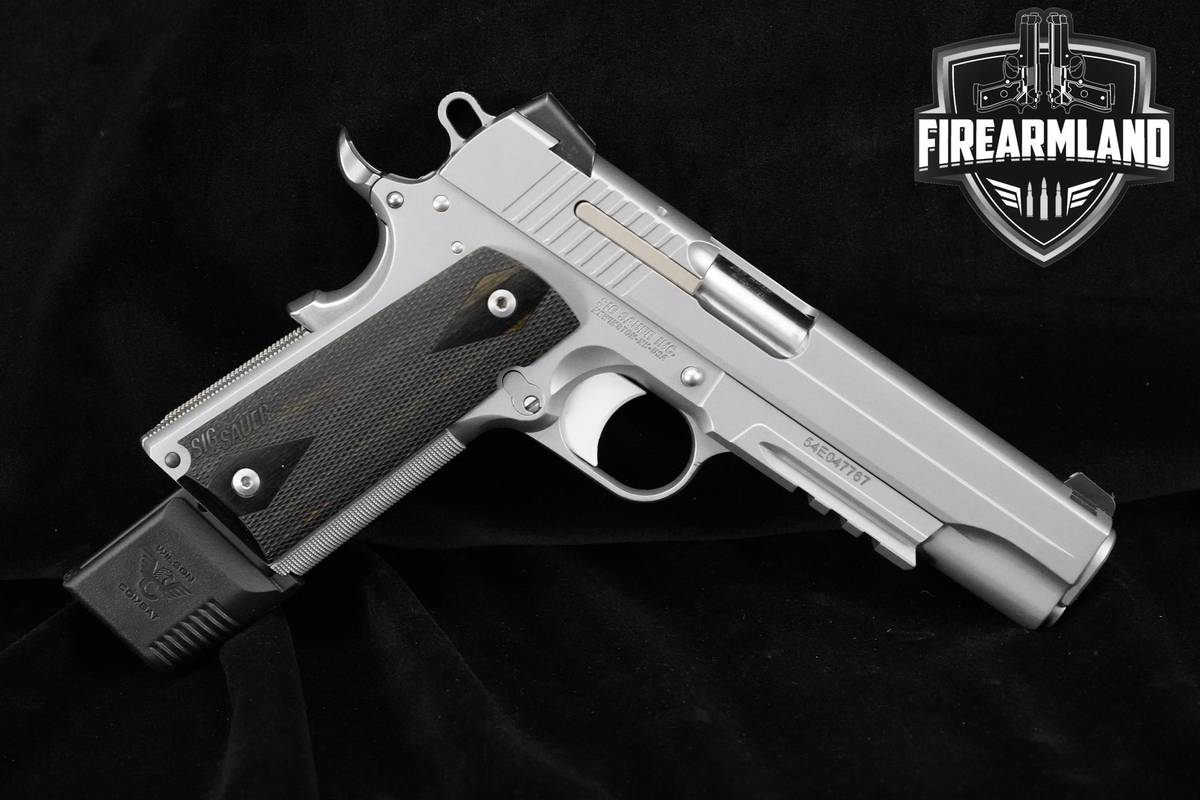 Sig Sauer 1911 Stainless 45 ACP Sig-Sauer 1911 1911A1 +ORIG CASE