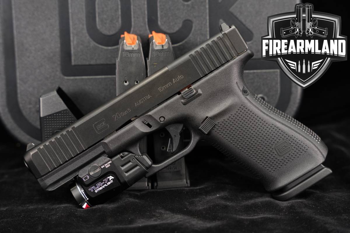 Glock 20 Gen5 MOS G20 Gen 5 10mm 4.61 +3 MAGS, ORIG CASE, TLR-7A LIGHT