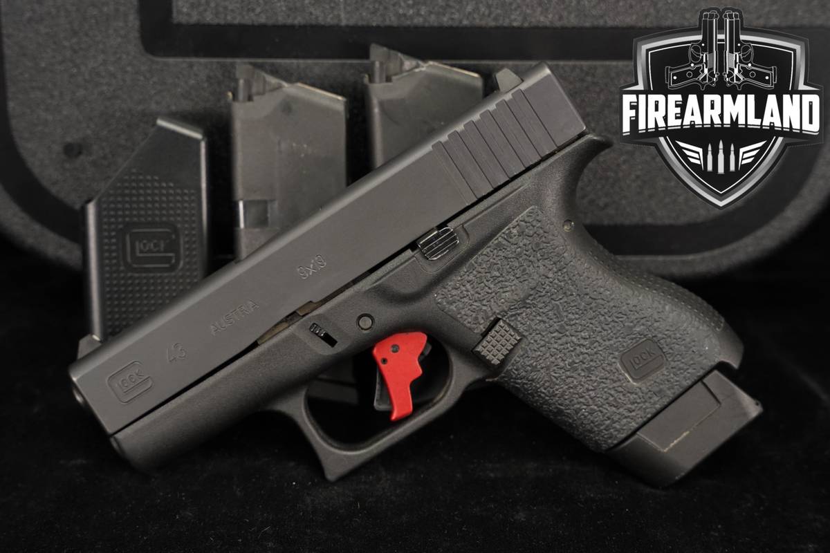 Glock 43 G43 Slimline 9mm 3.41" +3 MAGS & ORIG CASE