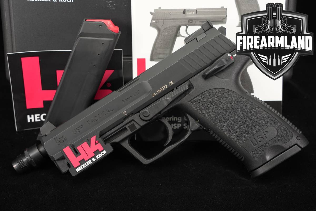 Heckler & Koch H&K USP9 Tactical 9mm THREADED 4.86" USP +2 MAGS & ORIG CASE