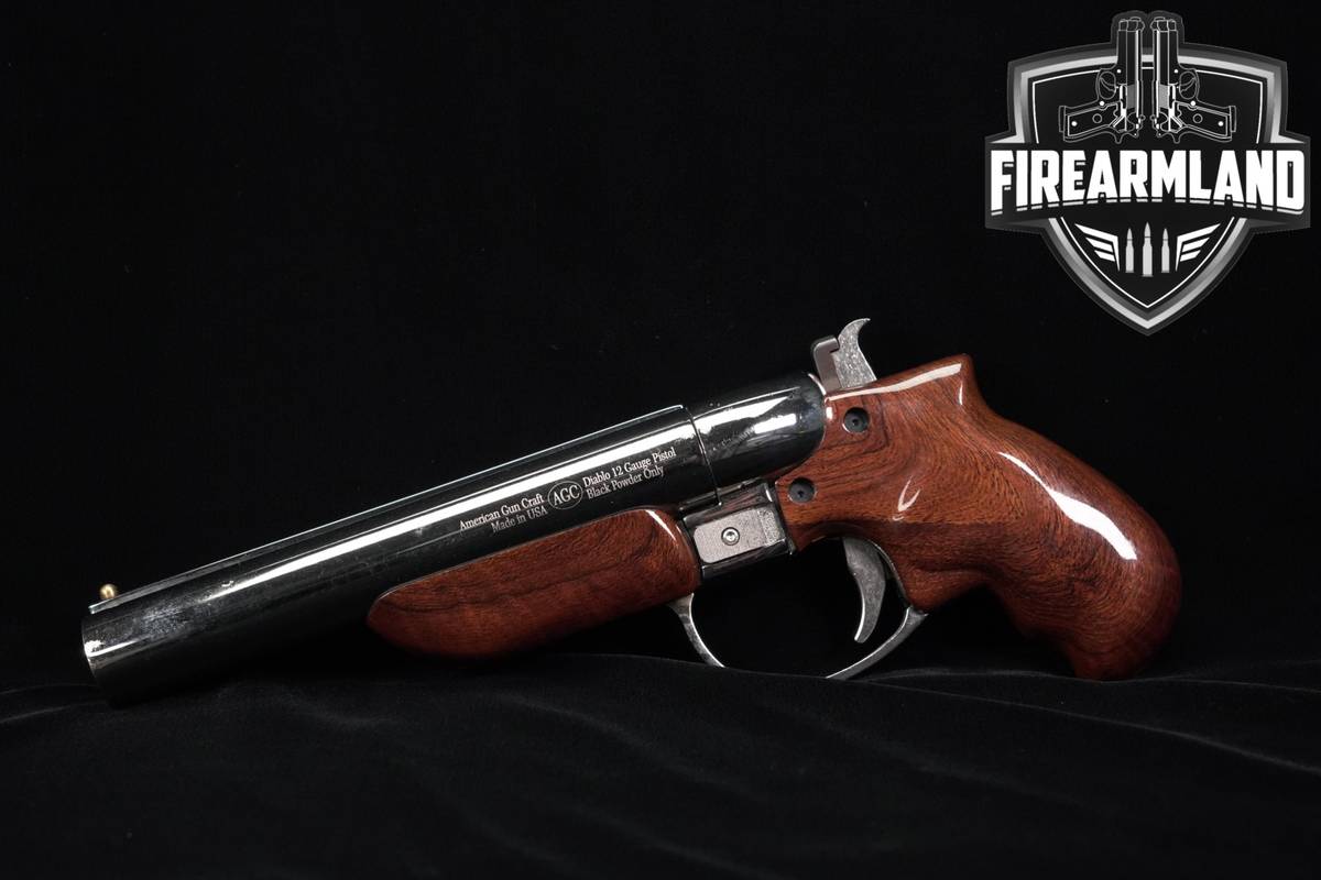 American Gun Craft Diablo 12-Gauge Black-Powder Pistol 6" Blued 12GA