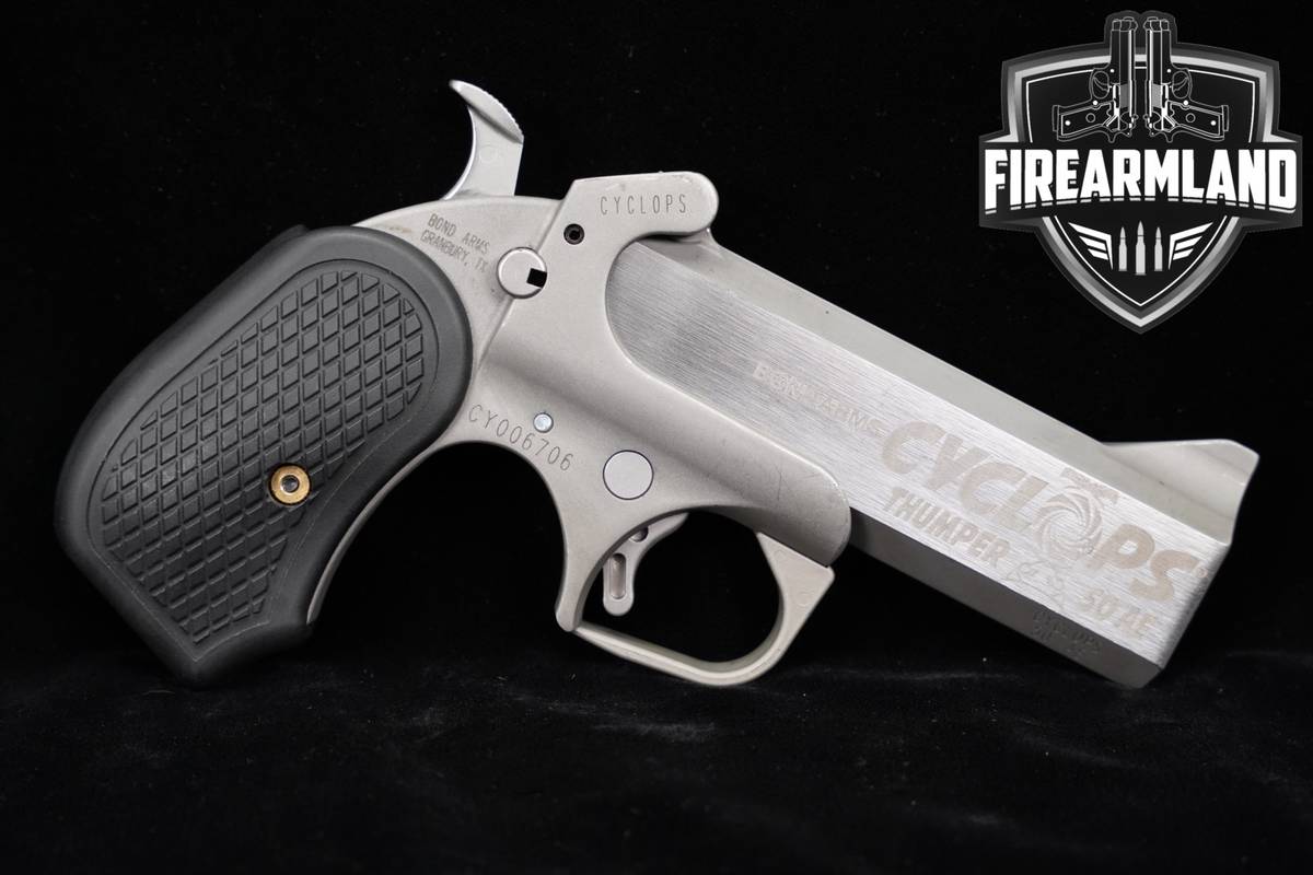 BIG-BORE DERRINGER Bond Arms Cyclops Thumper 50 AE 4.25" Stainless Pistol