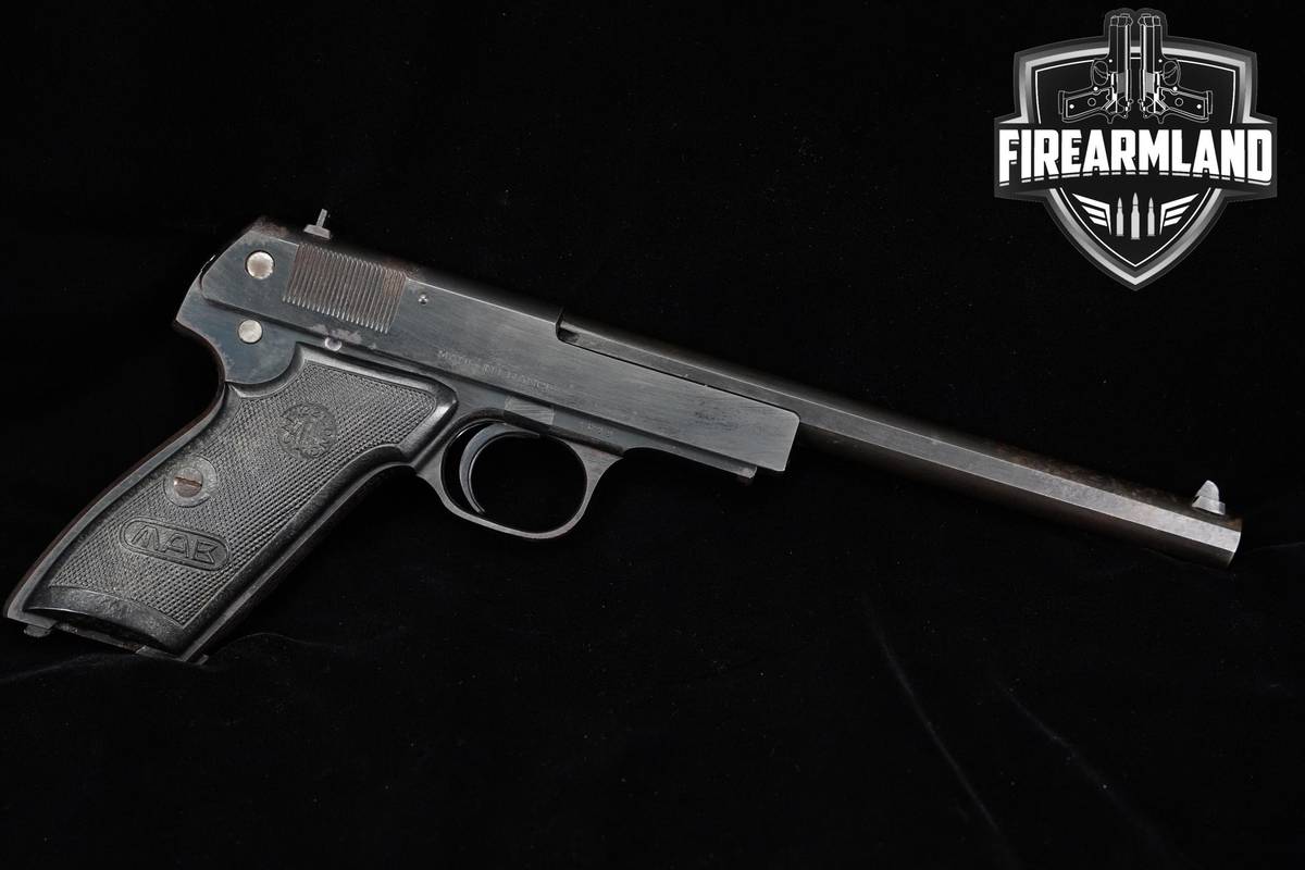1950s VINTAGE MAB Modèle F 22LR 6.8" Blued Target Pistol +HOLSTER