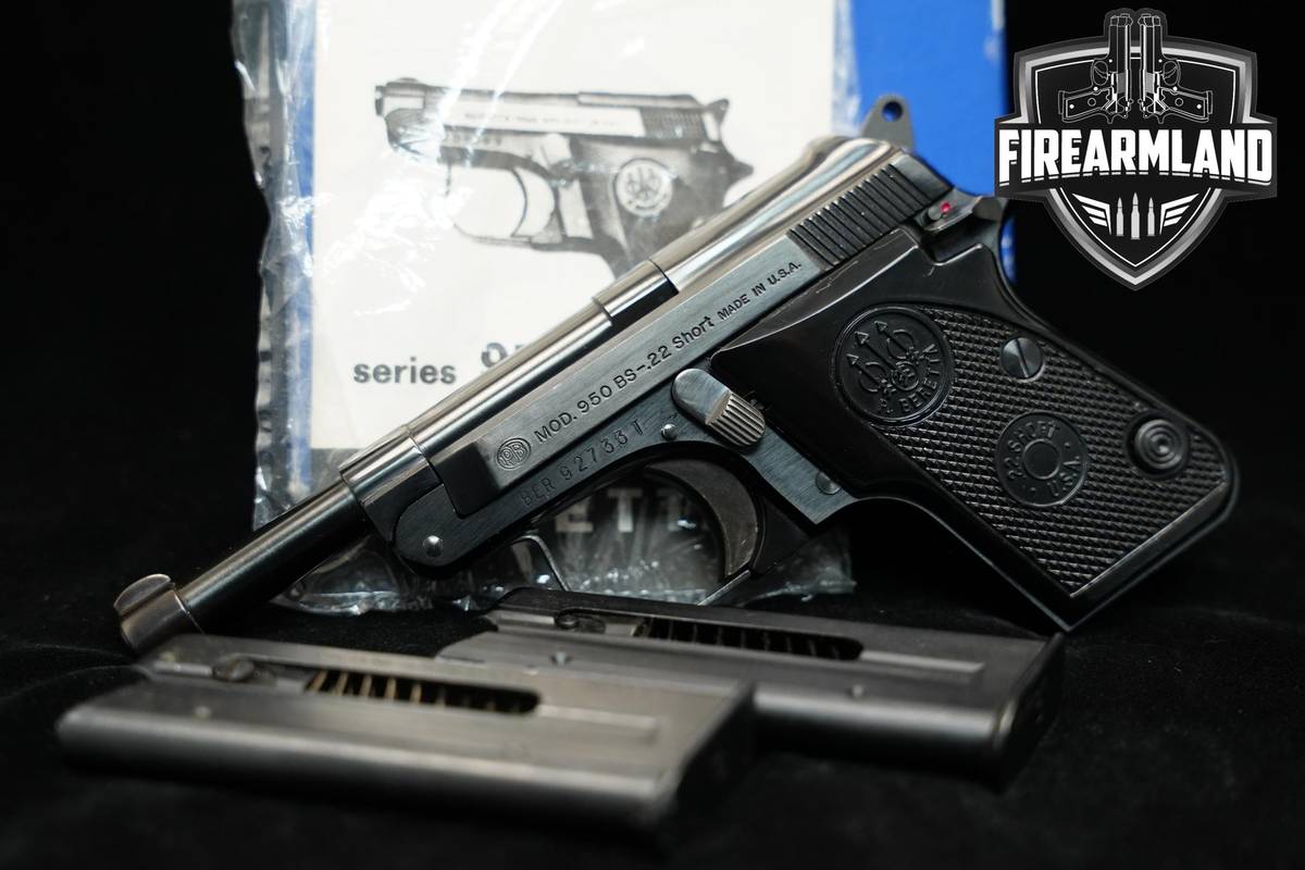 Beretta 950BS Minx-4 22 Short 3.75" Blued & Black Pistol +2 MAGS & ORIG BOX