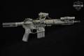 Palmetto State Armory (PSA) PA-15 Pistol .300 AAC Blackout (7.62x35mm) Gray/Green Camo in Good Condition Image 3