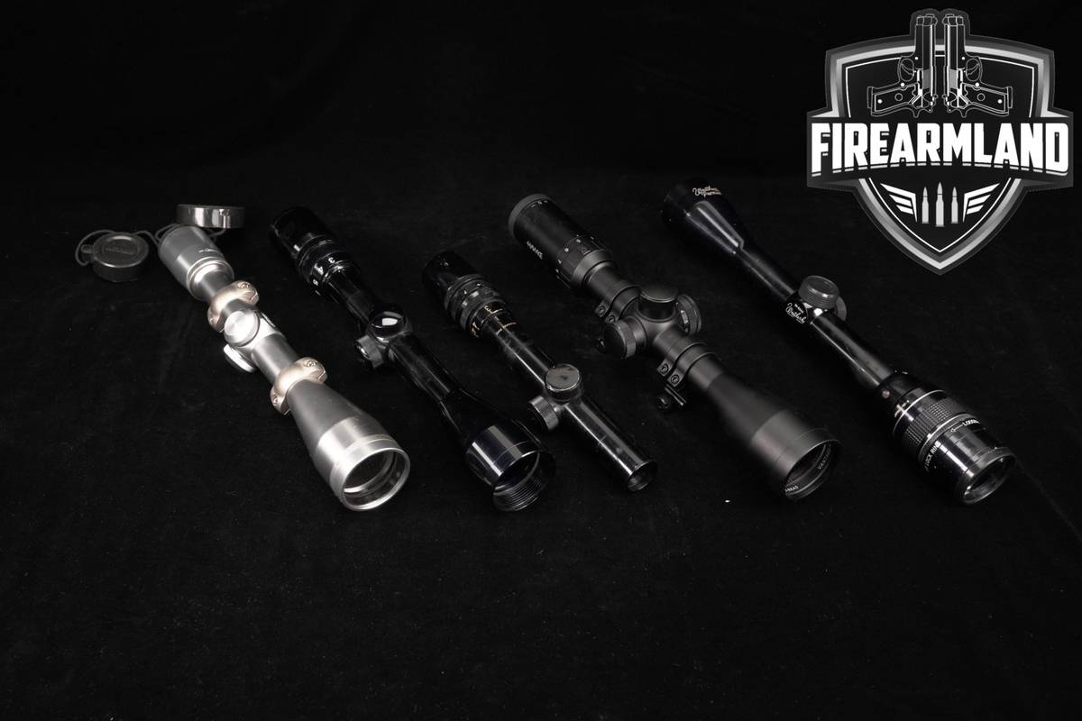 Five Scope Lot Hunting 5 Pack Weatherby Nikon Swift Bushnell Hawke Scopes
