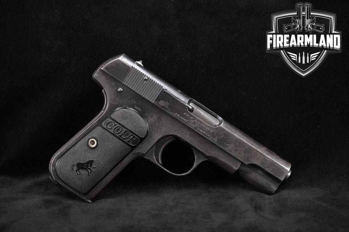 1921 Colt M1908 Pocket Hammerless 380 ACP 3.75" Blued Colt M-1908 Pocket