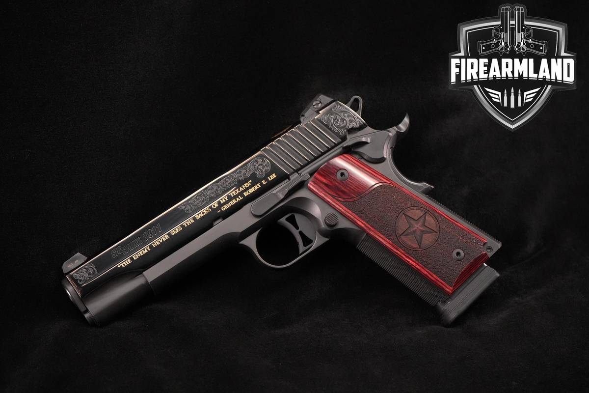 Sig Sauer 1911 Texas Engraved Lone Star 45 ACP 5" +2 MAGS & ORIG CASE