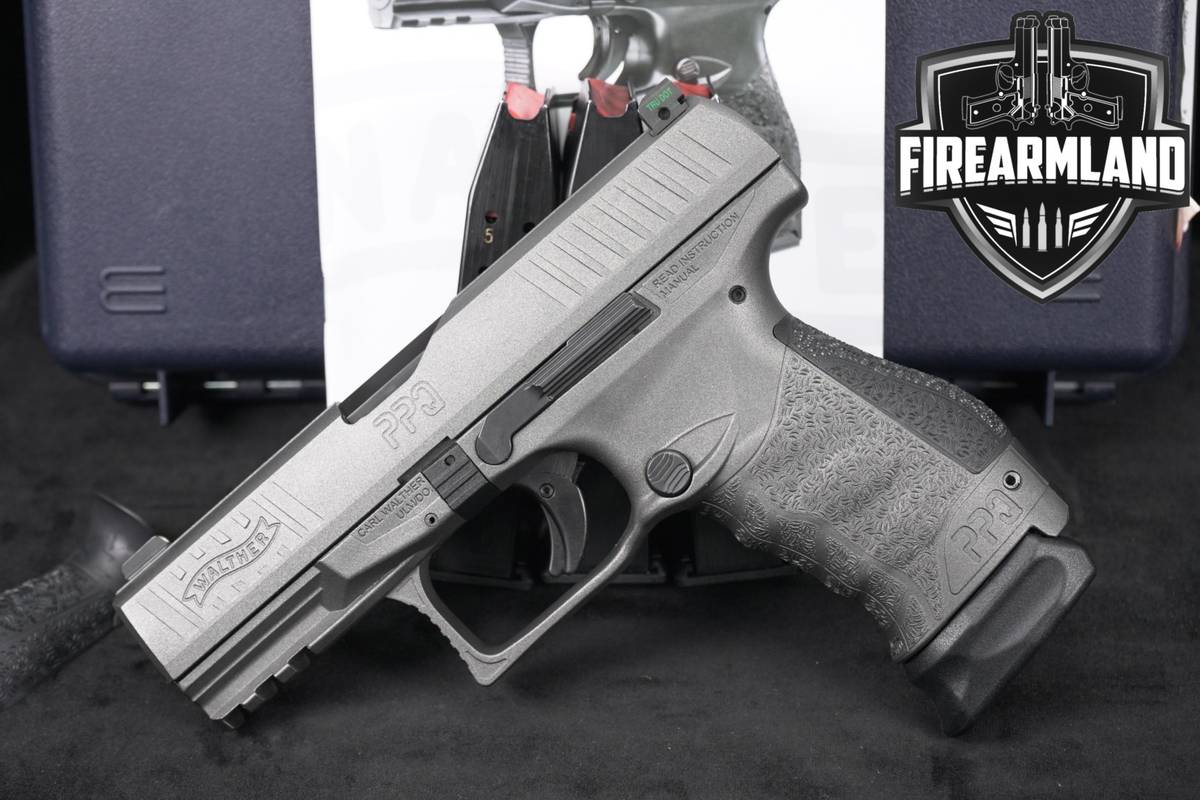 Walther PPQ M2 9mm 4" Tungsten +FOUR MAGS & ORIG CASE