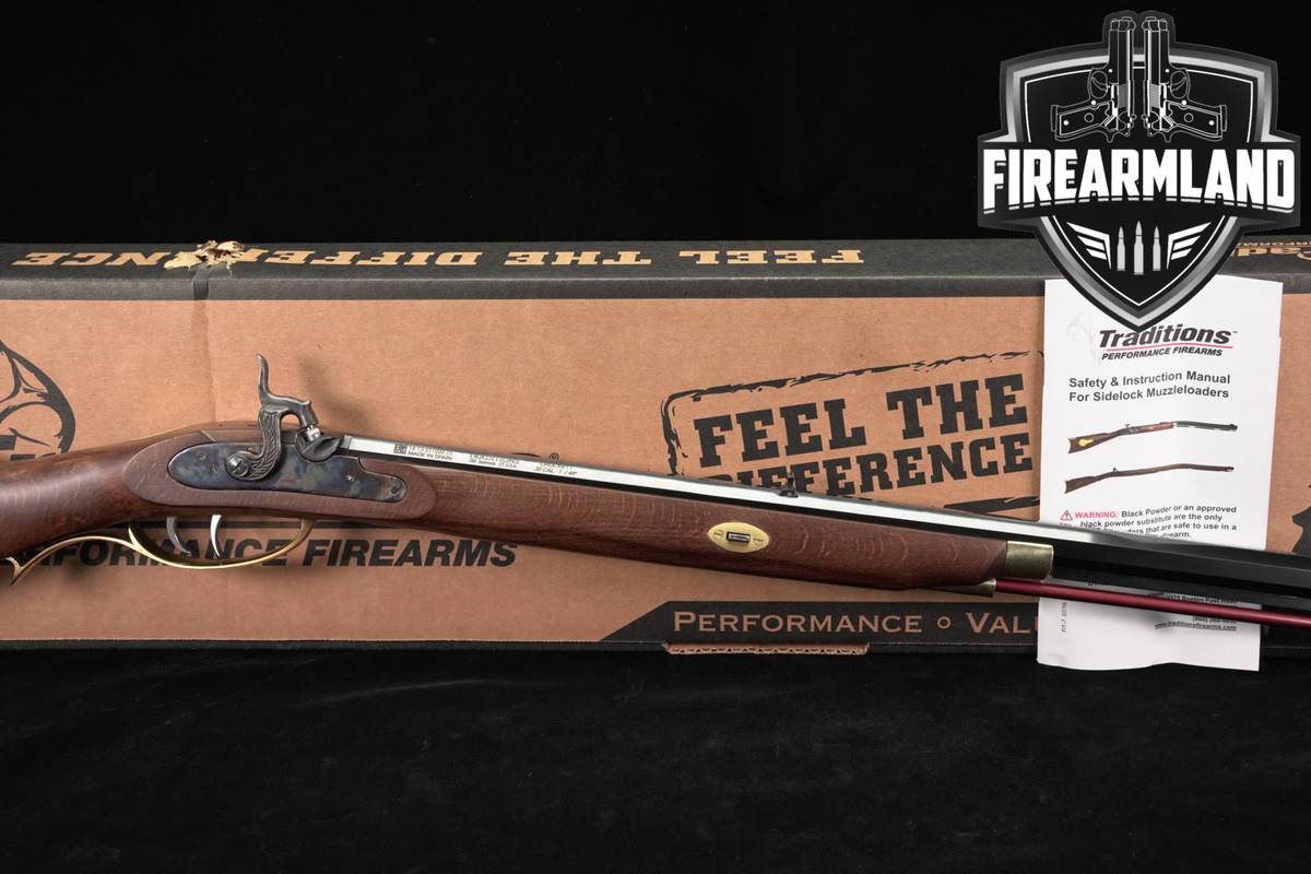 Traditions Crockett 32 Cal 32" Blued Muzzleloader Hunting Rifle +ORIG BOX
