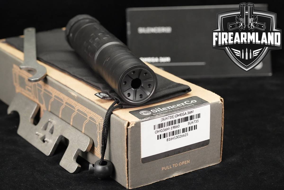 SilencerCo Omega 36M .36 Cal 6.85" Suppressor Silencer +ORIG BOX