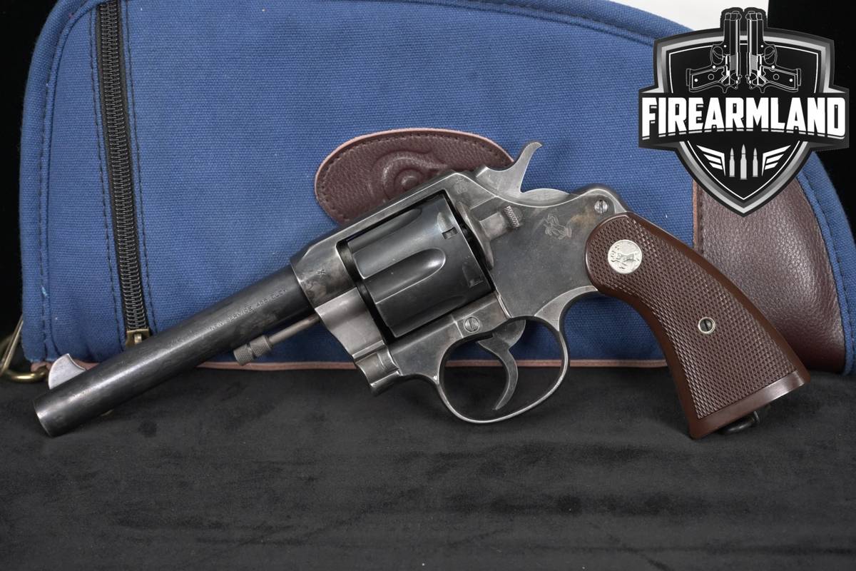 1916 Colt New Service British Contract London Armoury 455-Webley + CASE