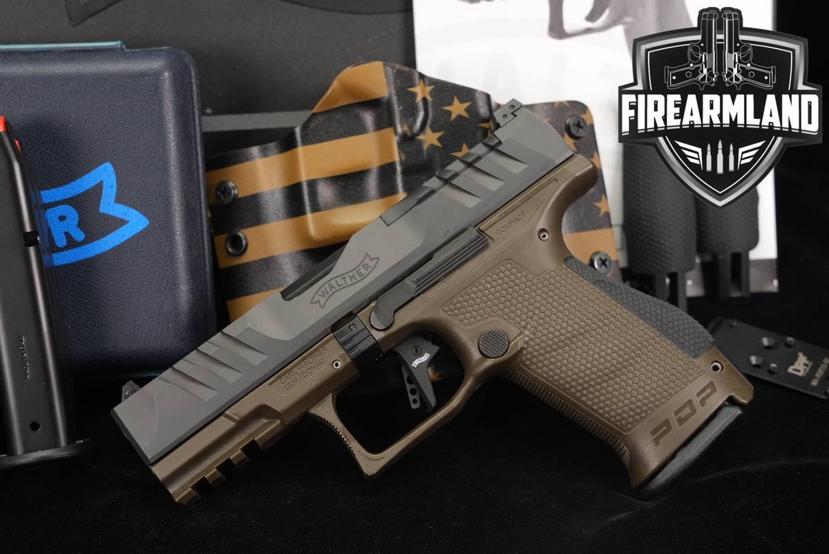 Walther PDP Compact 9mm Optics-Ready FDE DPT +4 MAGS, ORIG CASE & HOLSTER