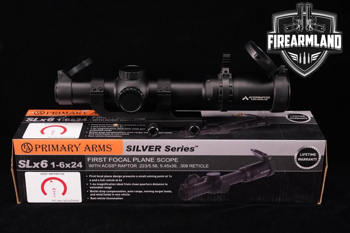 Primary Arms SLx6 1-6x24 ACSS Raptor 5.56 Reticle FFP SLx-6 +ORIG BOX