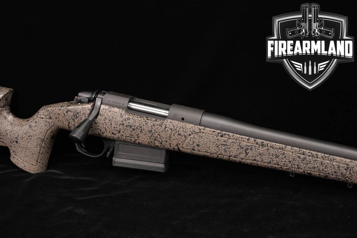 Bergara B-14 HMR 6.5 Creedmoor 22" Black & Tan/Black Splatter B14 THREADED
