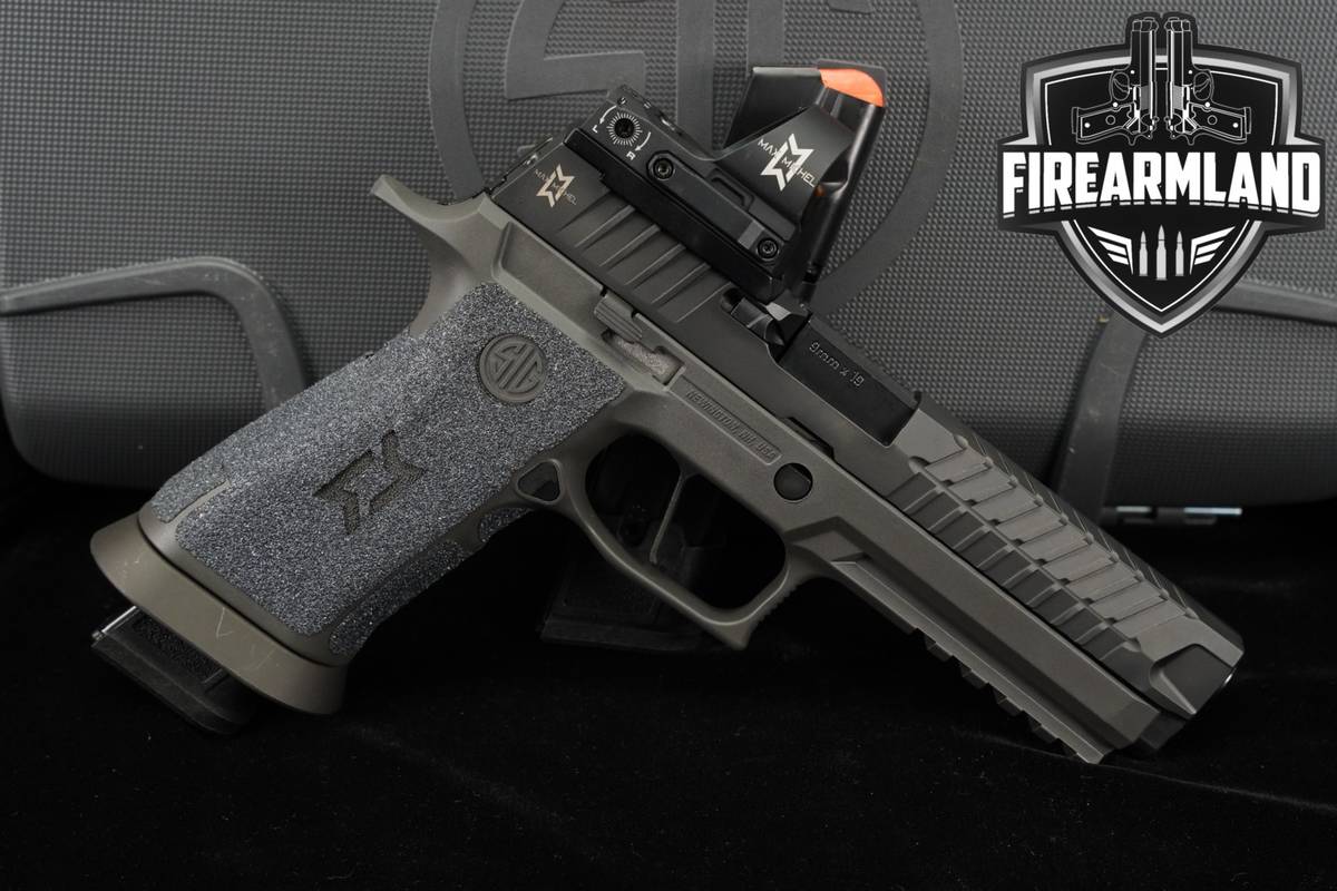 Sig Sauer P320MAX Custom Works 9mm P320 MAX +4 MAGS, ORIG CASE, ROMEO OPTIC