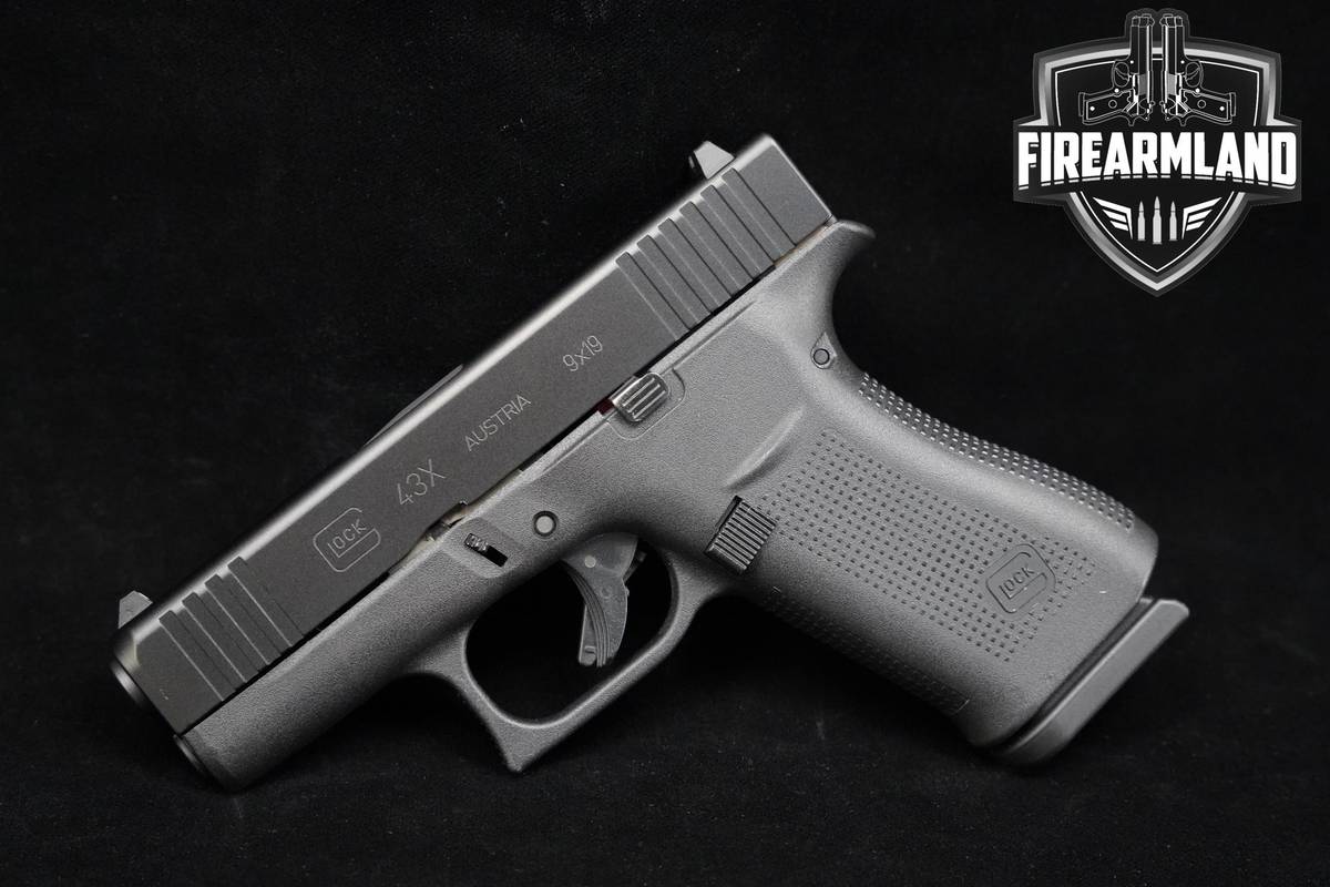 Glock 43X Slimline 9mm Glock-43X G43X G43-X +2 MAGS & ORIG CASE