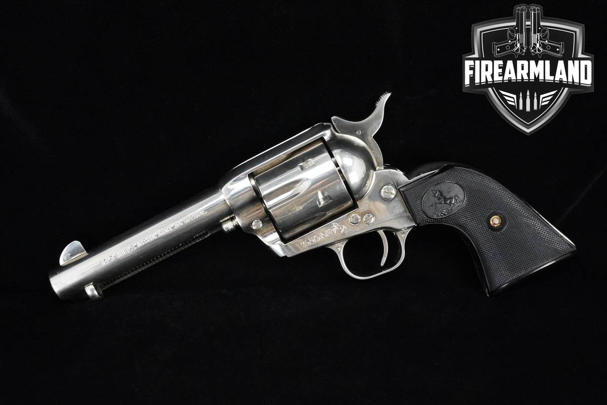 1980 Colt Single Action Army 3rd Gen 44-Special 4.75" Nickel Colt-SAA 1873