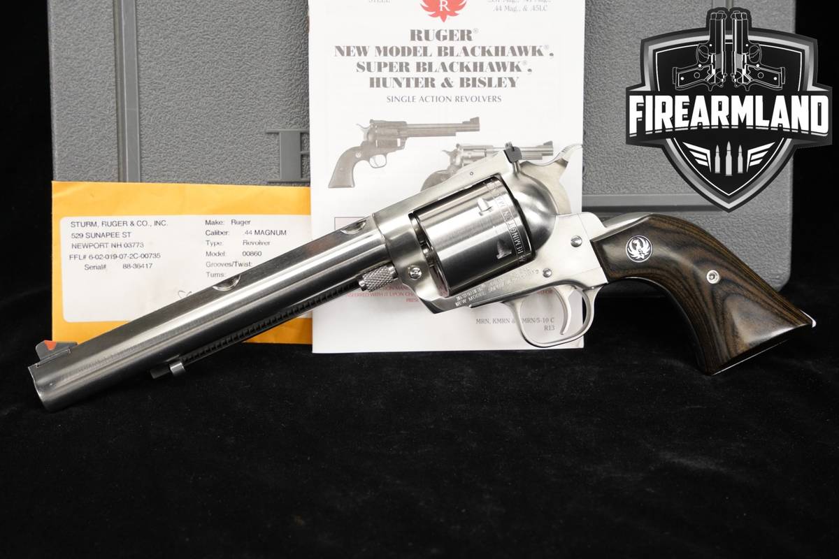 Ruger New Model Super Blackhawk Hunter 44 Rem Mag 7.5" +ORIG CASE
