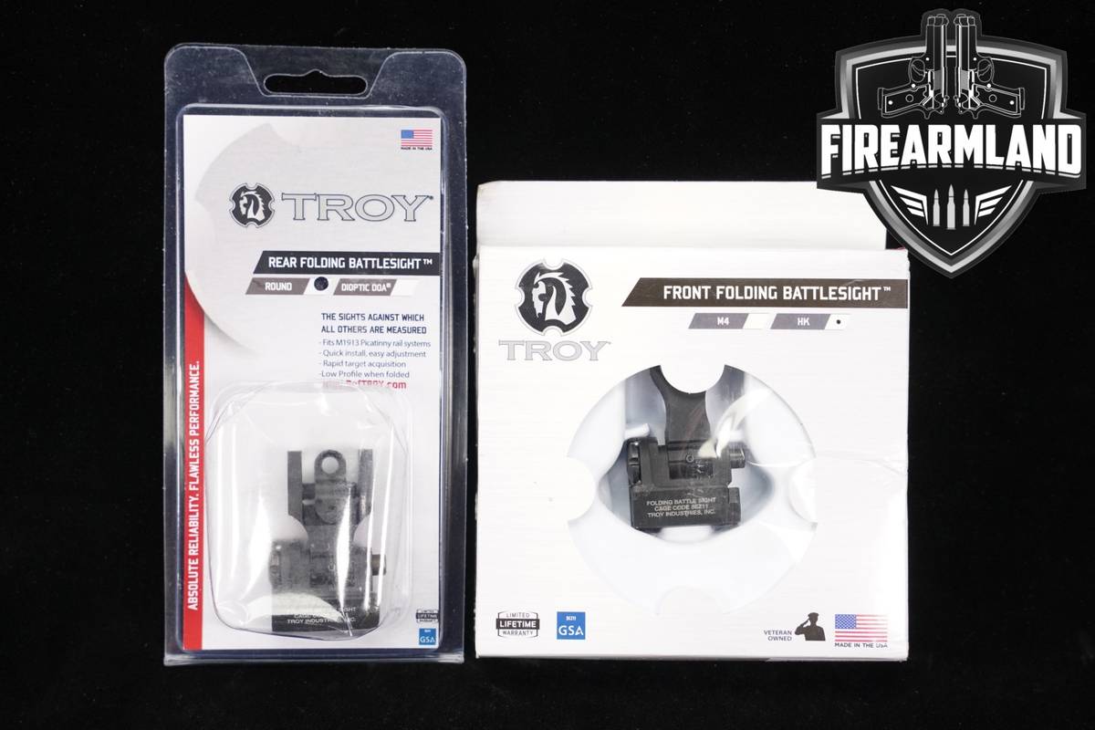 Troy Industries Folding Battle Sights & HK Style Front Sight Gun +OG BOX
