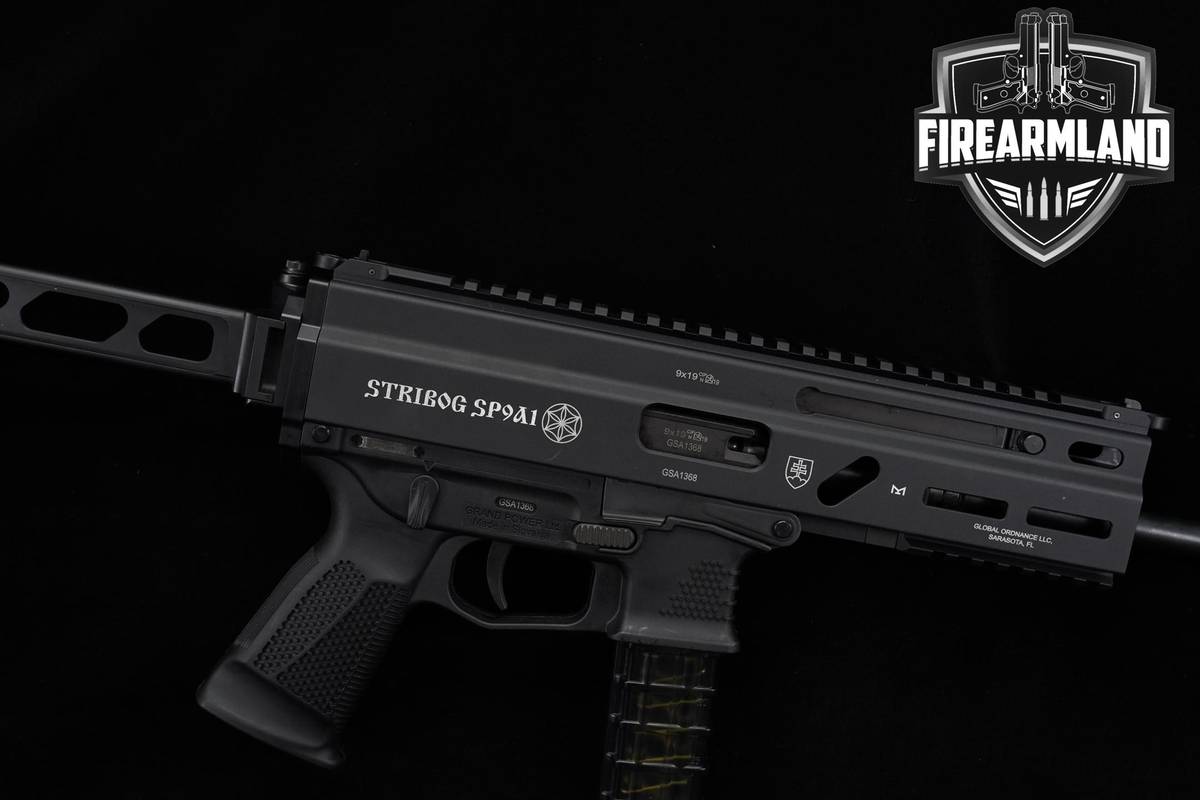Grand Power Stribog SP9A1 9mm 8" SP-9 +4 MAGS & ORIG CASE