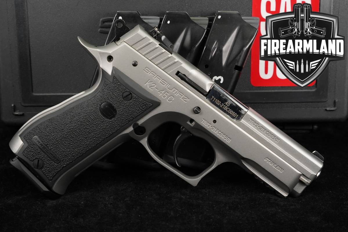 Sarsilmaz SAR K2-45C 45 ACP 4.2" Stainless +4 MAGS & ORIG CASE