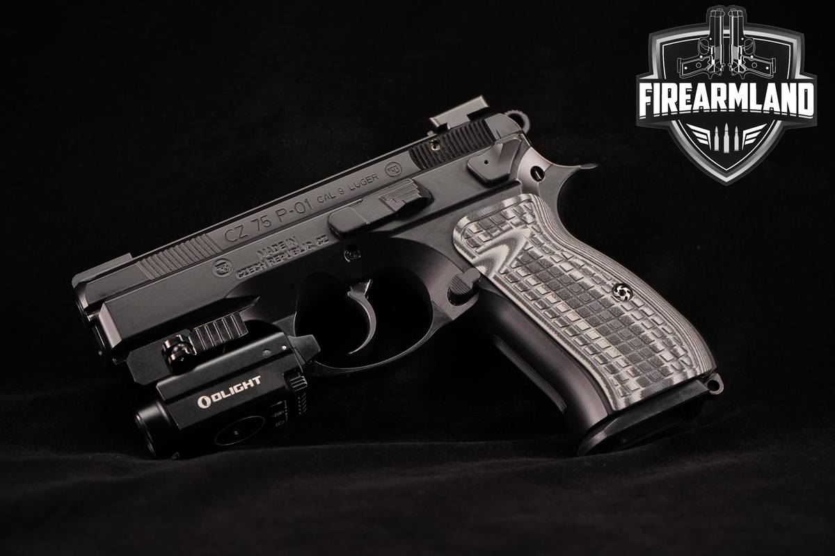 CZ 75 P-01 NSN 9mm 3.75" Black Polycoat CZ75 P01 +2 MAGS & ORIG CASE