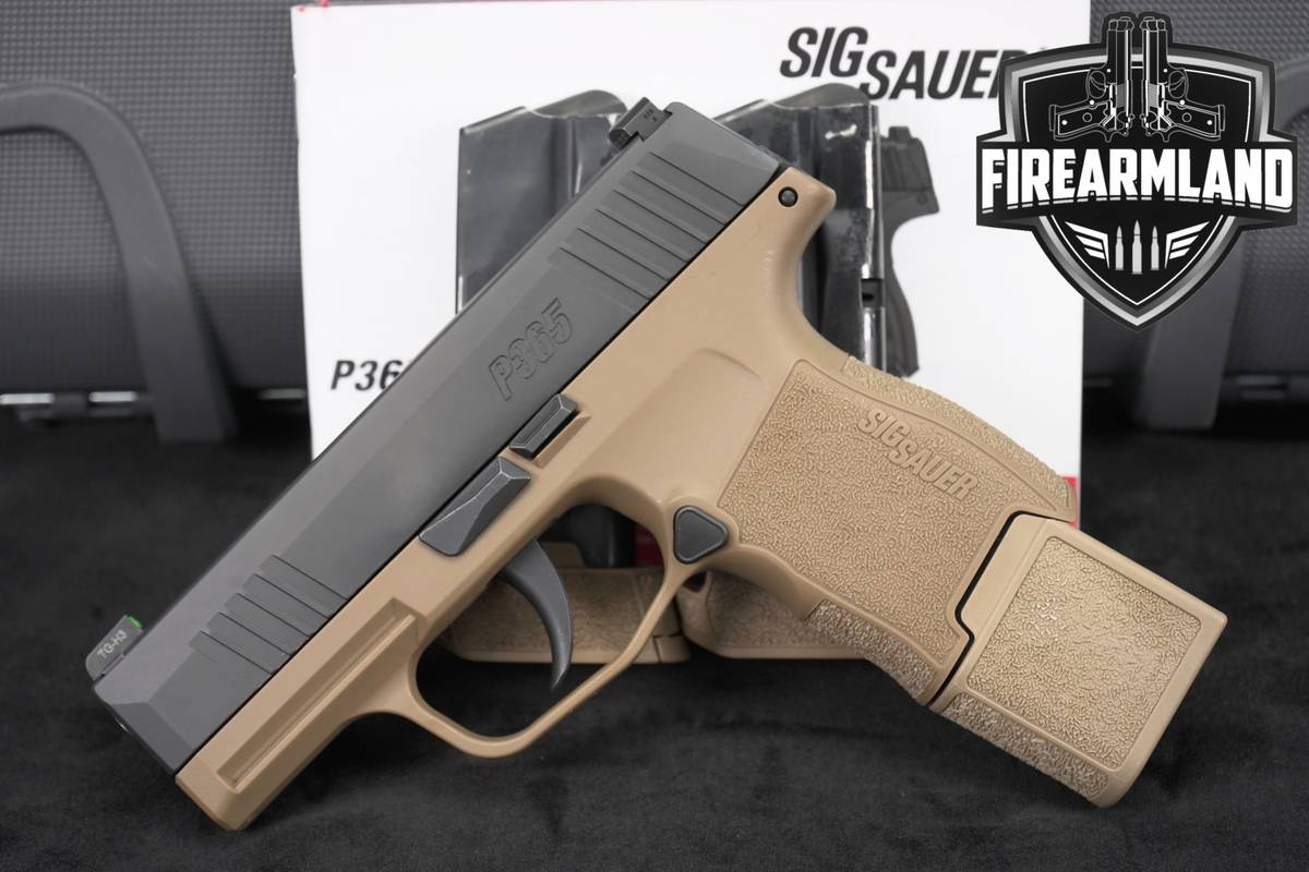 Sig Sauer P365 TACPAC 9mm 3.1" Two-Tone Black & Coyote Tan P 365 +ORIG CASE
