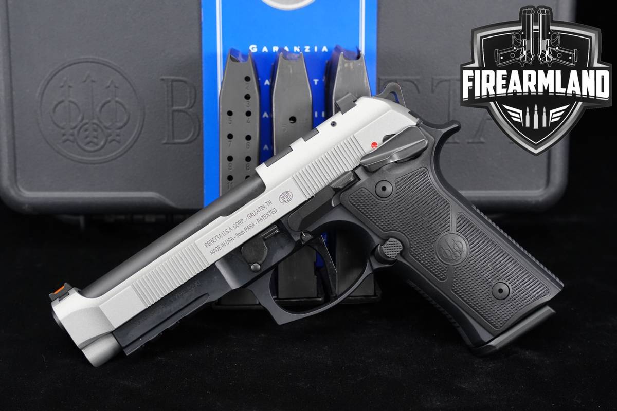 Beretta 92XI SAO 9mm Optics-Ready Black & Silver +4 MAGS & ORIG CASE