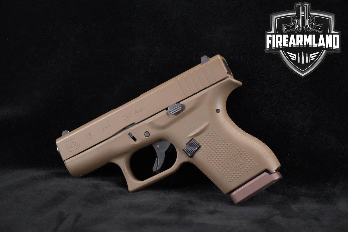 Glock 42 Slimline 380 ACP 3.25" FDE Glock-42 G42 +ORIG CASE